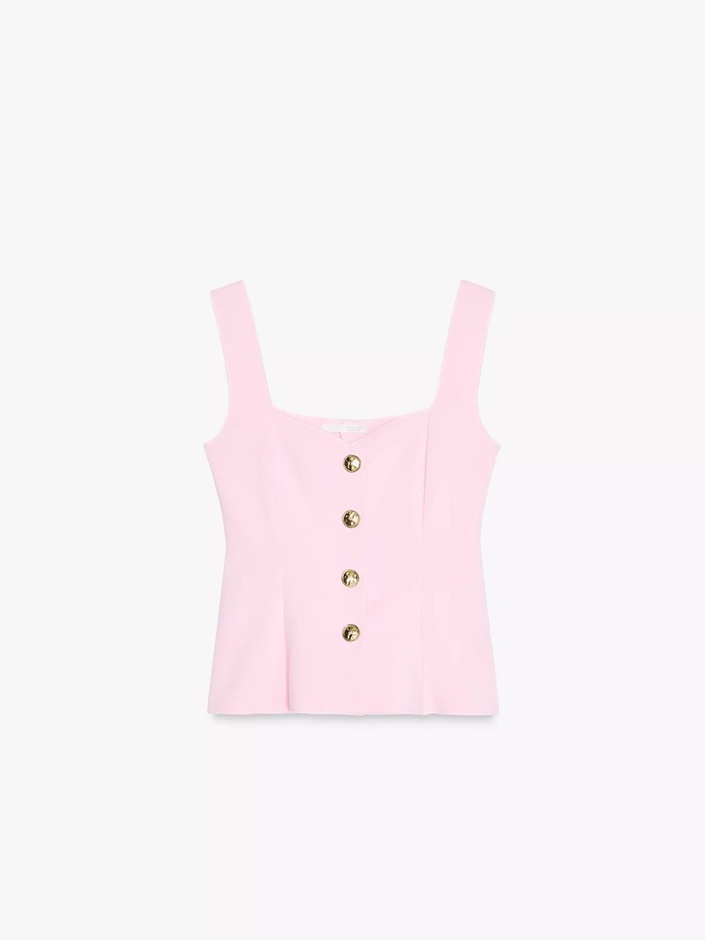 Zara Peplum Top with Gold Buttons